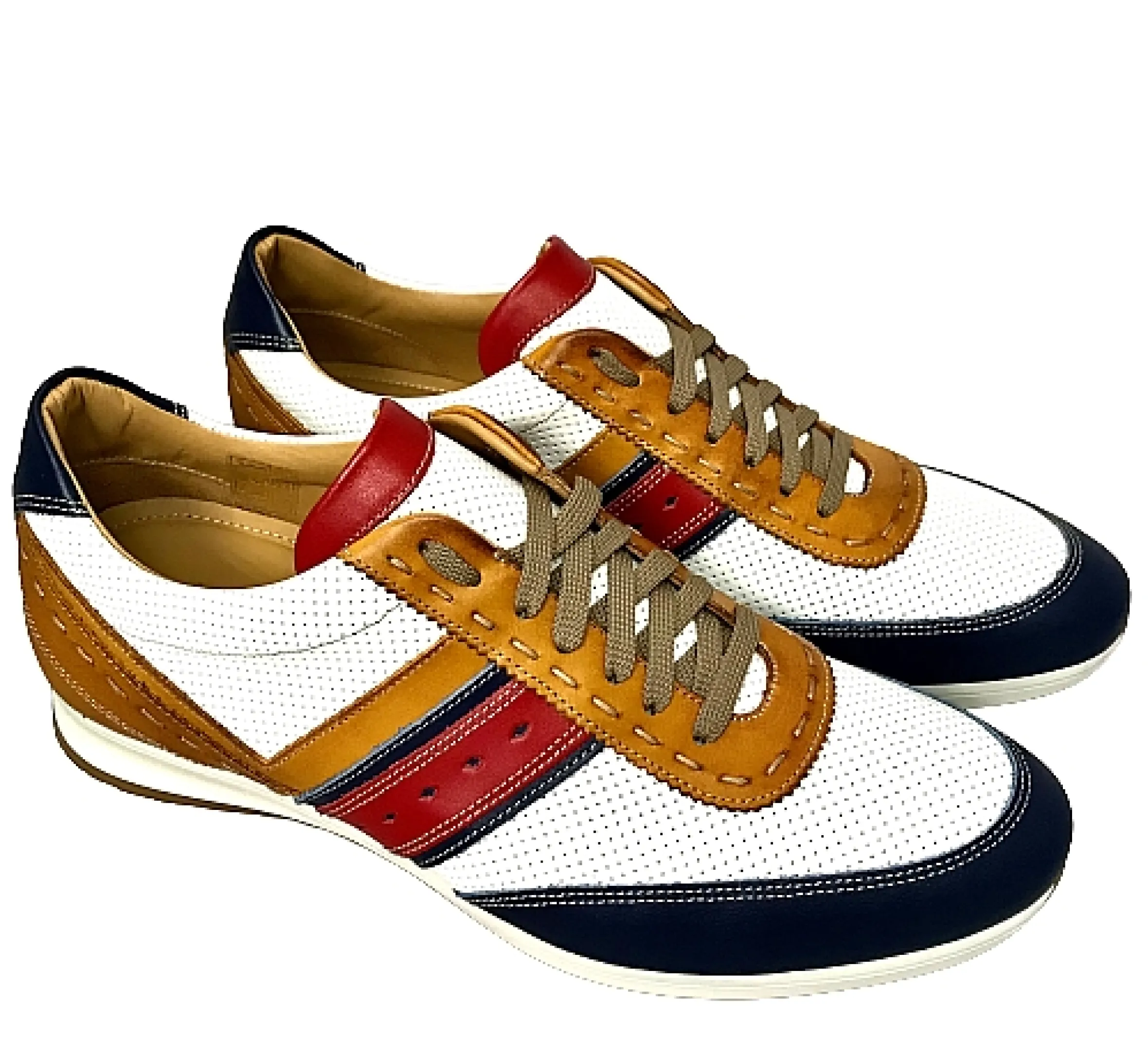 Scarpe di Maremma Sneakers Bassa Artigianale In Pelle Bianca*Uomo Sneakers