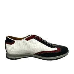 Scarpe di Maremma Sneakers Bassa In Pelle Bianca E Blu*Uomo Sneakers