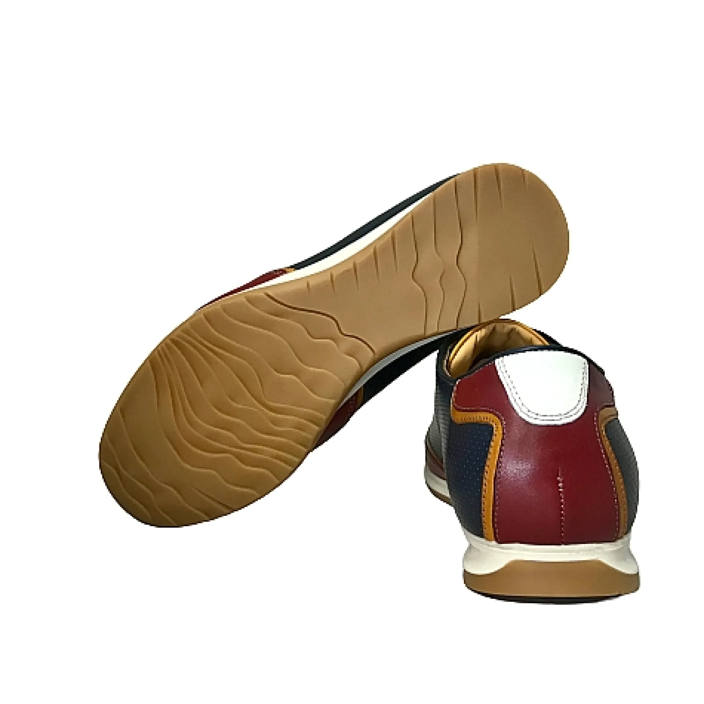 Scarpe di Maremma Sneakers Bassa In Pelle Blu E Rossa*Uomo Sneakers
