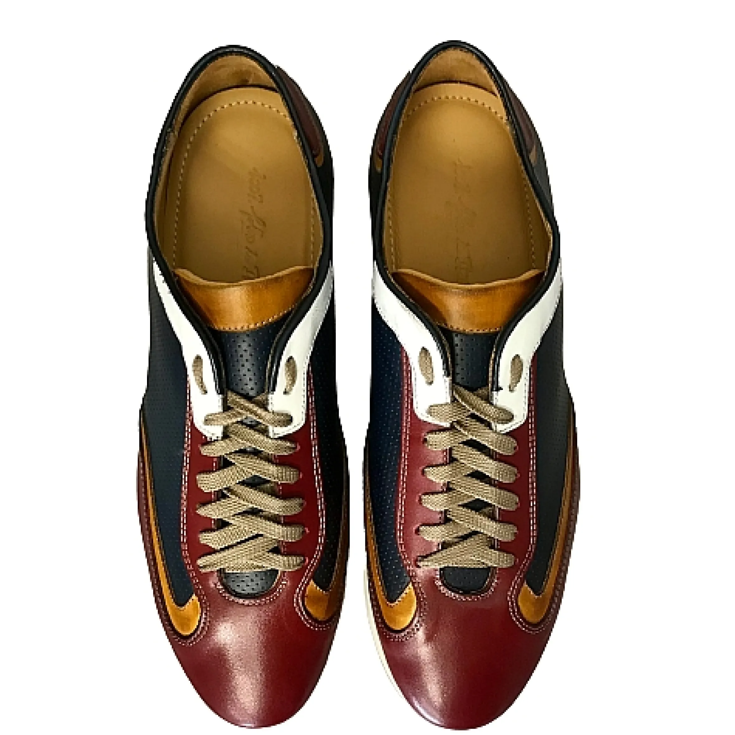 Scarpe di Maremma Sneakers Bassa In Pelle Blu E Rossa*Uomo Sneakers