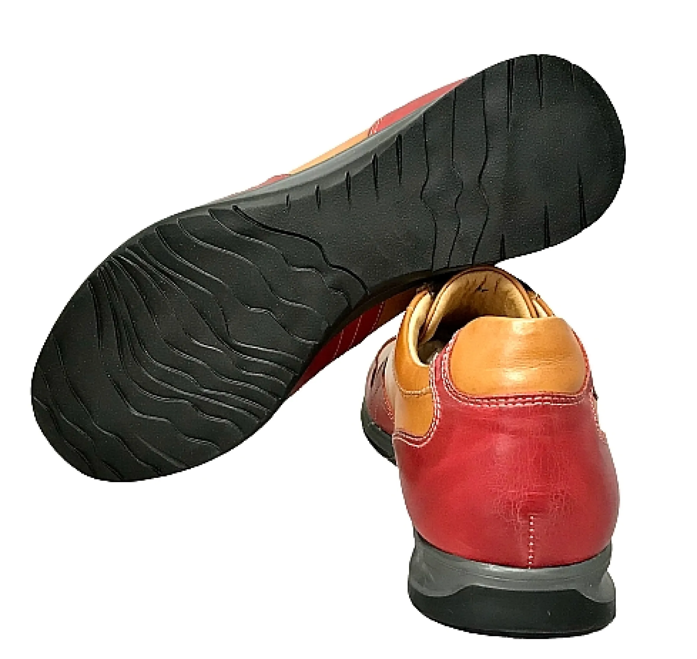 Scarpe di Maremma Sneakers Bassa In Pelle Rossa E Cuoio*Uomo Sneakers