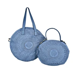 Scarpe di Maremma Sole Big Borsa Rotonda Intrecciata*Donna Borse Morbide
