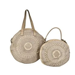 Scarpe di Maremma Sole Big Borsa Rotonda Intrecciata*Donna Borse Morbide