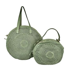 Scarpe di Maremma Sole Big Borsa Rotonda Intrecciata*Donna Borse Morbide