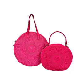 Scarpe di Maremma Sole Big Borsa Rotonda Intrecciata*Donna Borse Morbide
