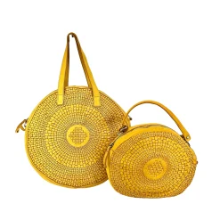 Scarpe di Maremma Sole Big Borsa Rotonda Intrecciata*Donna Borse Morbide