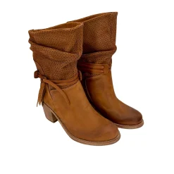 Scarpe di Maremma Stivale Artigianale In Pelle Nabuk Color Cuoio*Donna Stivali