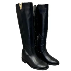 Scarpe di Maremma Stivale Artigianale Nero Con Zeppa Interna*Donna Stivali