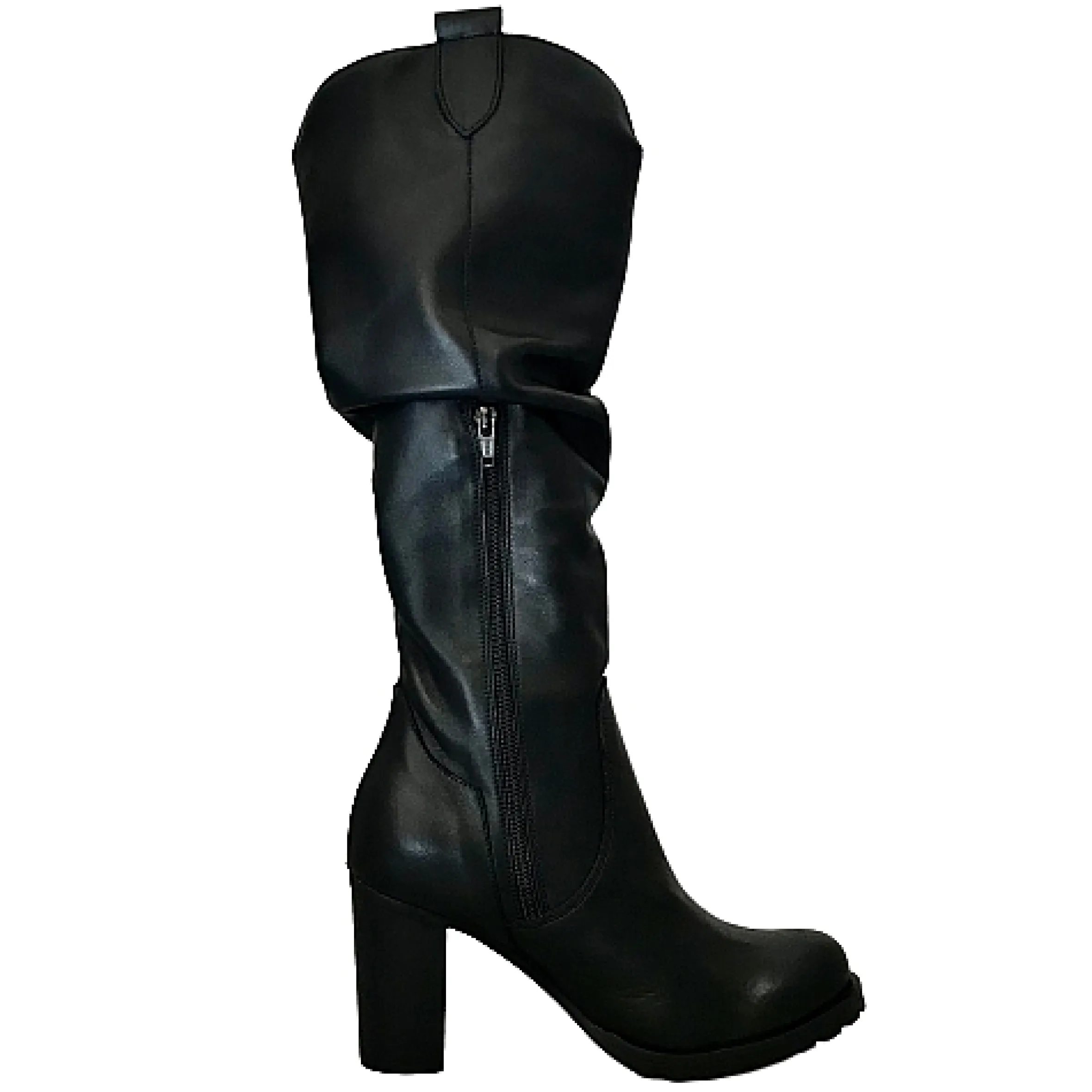 Scarpe di Maremma Stivale Artigianale Nero Con Tacco*Donna Stivali