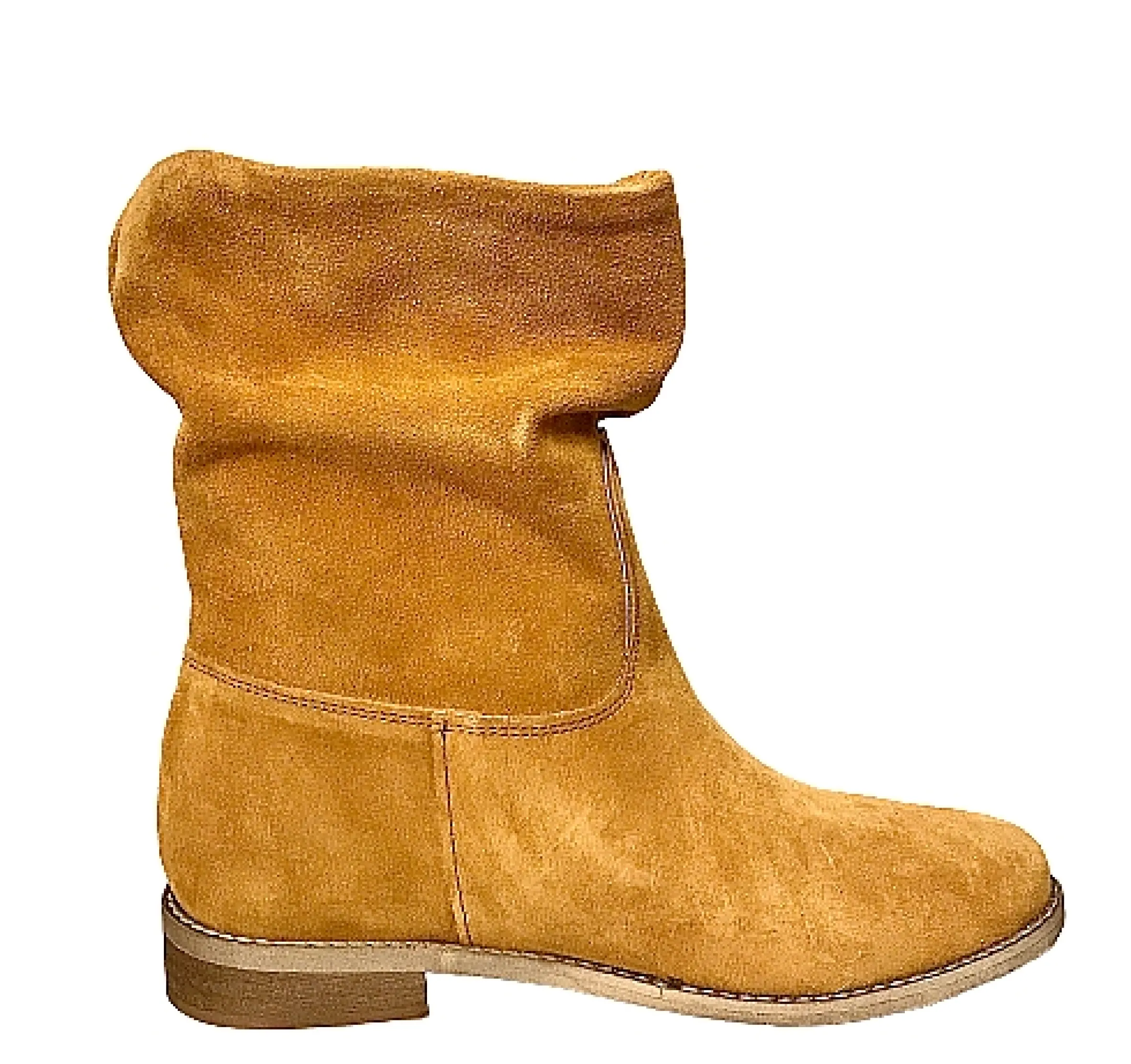 Scarpe di Maremma Stivale In Camoscio Arricciato E Zeppa Interna*Donna Stivali