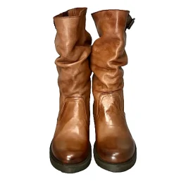 Scarpe di Maremma Stivale Medio In Pelle Artigianale Cuoio*Donna Stivali