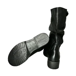 Scarpe di Maremma Stivale Medio In Pelle Artigianale Nero Pfv*Donna Stivali
