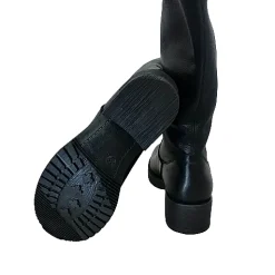 Scarpe di Maremma Stivale Nero Asimmetrico Con Tacco*Donna Stivali