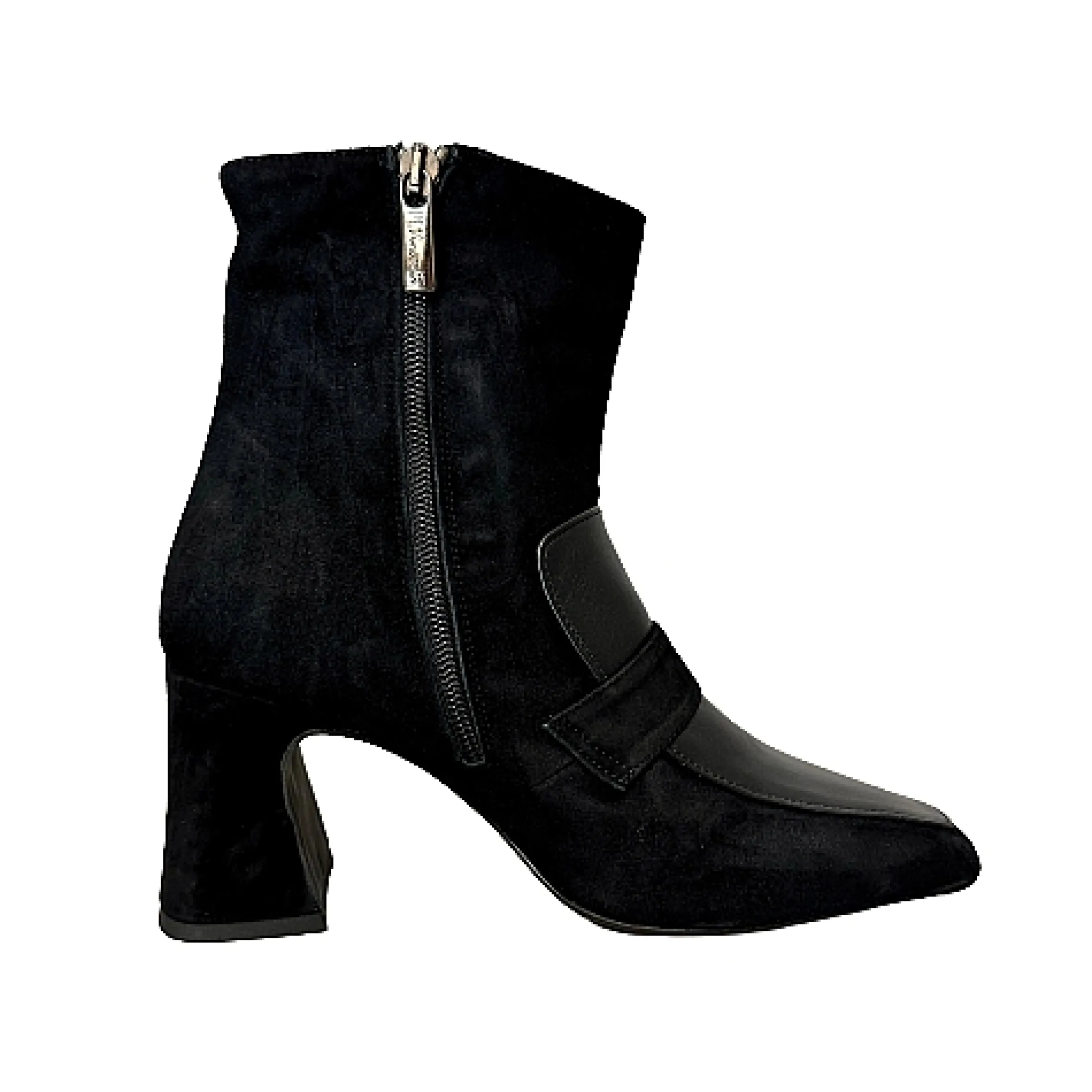 Scarpe di Maremma Stivaletto In Camoscio E Pelle Nero Pfv*Donna Tronchetti