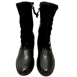 Scarpe di Maremma Stivaletto Nero In Pelle Con Bottoni Camarri 1916*Donna Mocassini
