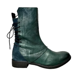 Scarpe di Maremma Stivaletto Petrolio In Pelle Tuffata Camarri 1916*Donna Stivali