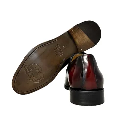 Scarpe di Maremma Stringata Abrasivata Bordeaux Con Spunterbo Cucita Blake*Uomo Stringate
