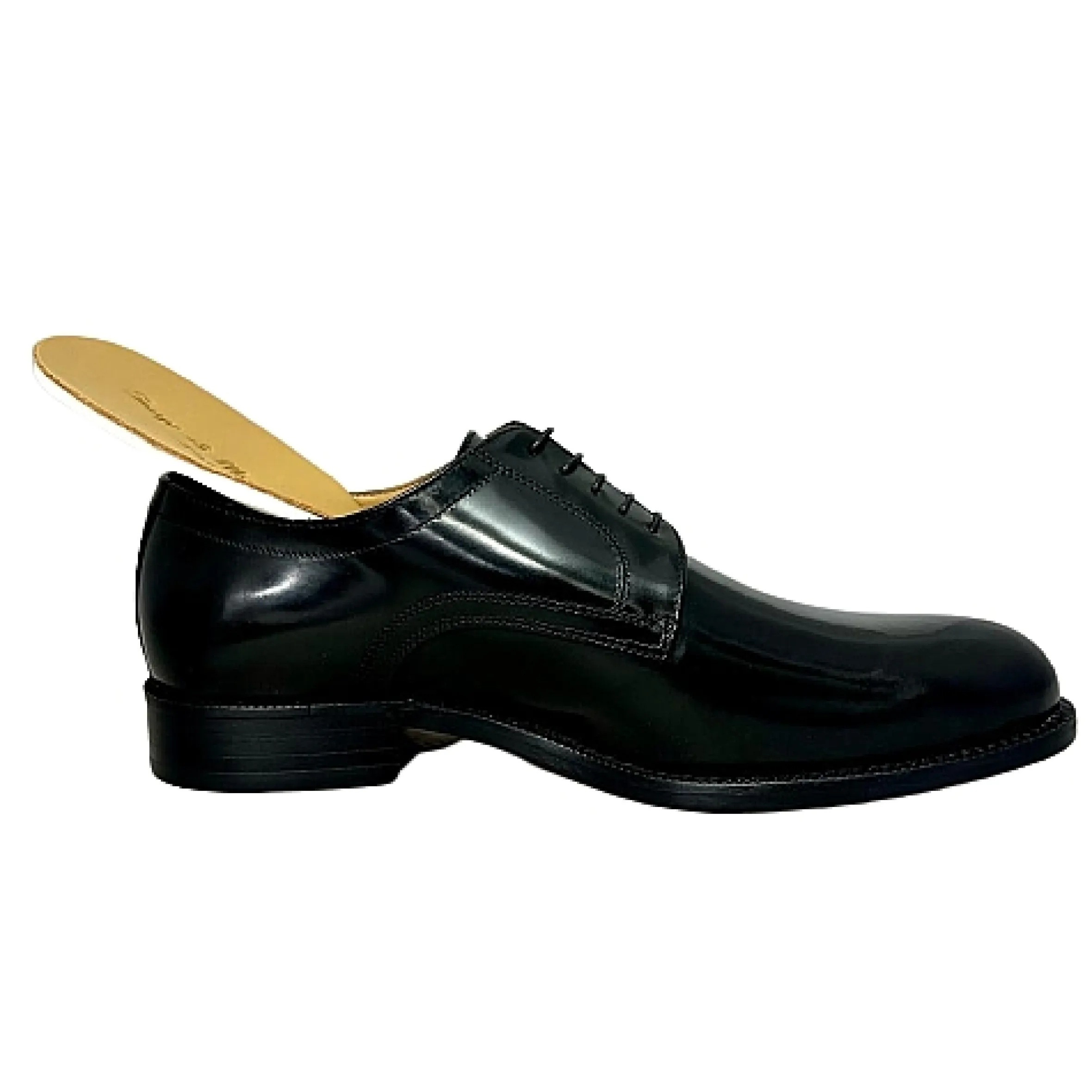Scarpe di Maremma Stringata Artigianale Abrasivata Nera Cucita Blake*Uomo Stringate