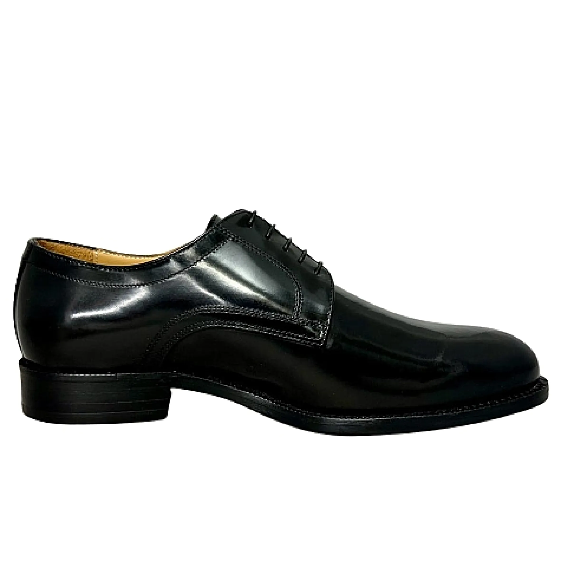 Scarpe di Maremma Stringata Artigianale Abrasivata Nera Cucita Blake*Uomo Stringate