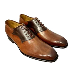 Scarpe di Maremma Stringata Artigianale Bicolore Sfumata A Mano Cucita Blake*Uomo Stringate