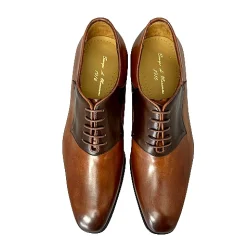 Scarpe di Maremma Stringata Artigianale Bicolore Sfumata A Mano Cucita Blake*Uomo Stringate