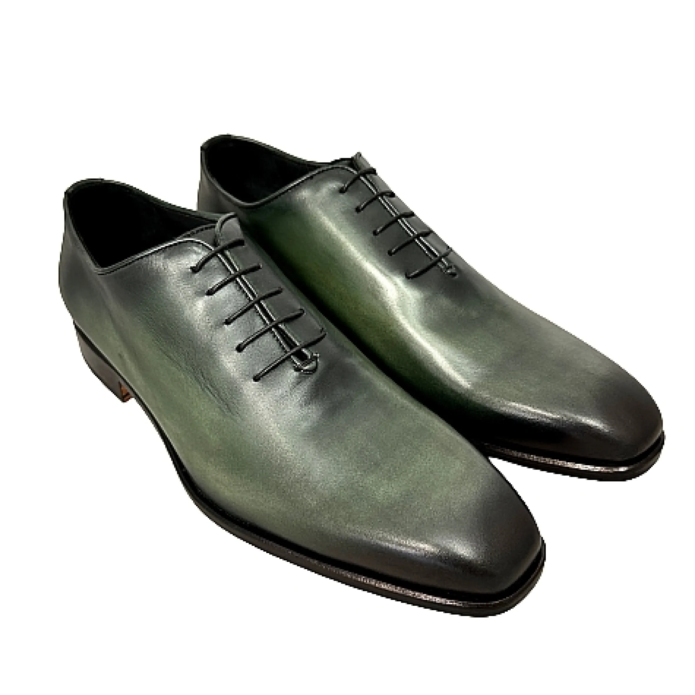 Scarpe di Maremma Stringata Artigianale Cucita Blake Verde Scuro*Uomo Stringate