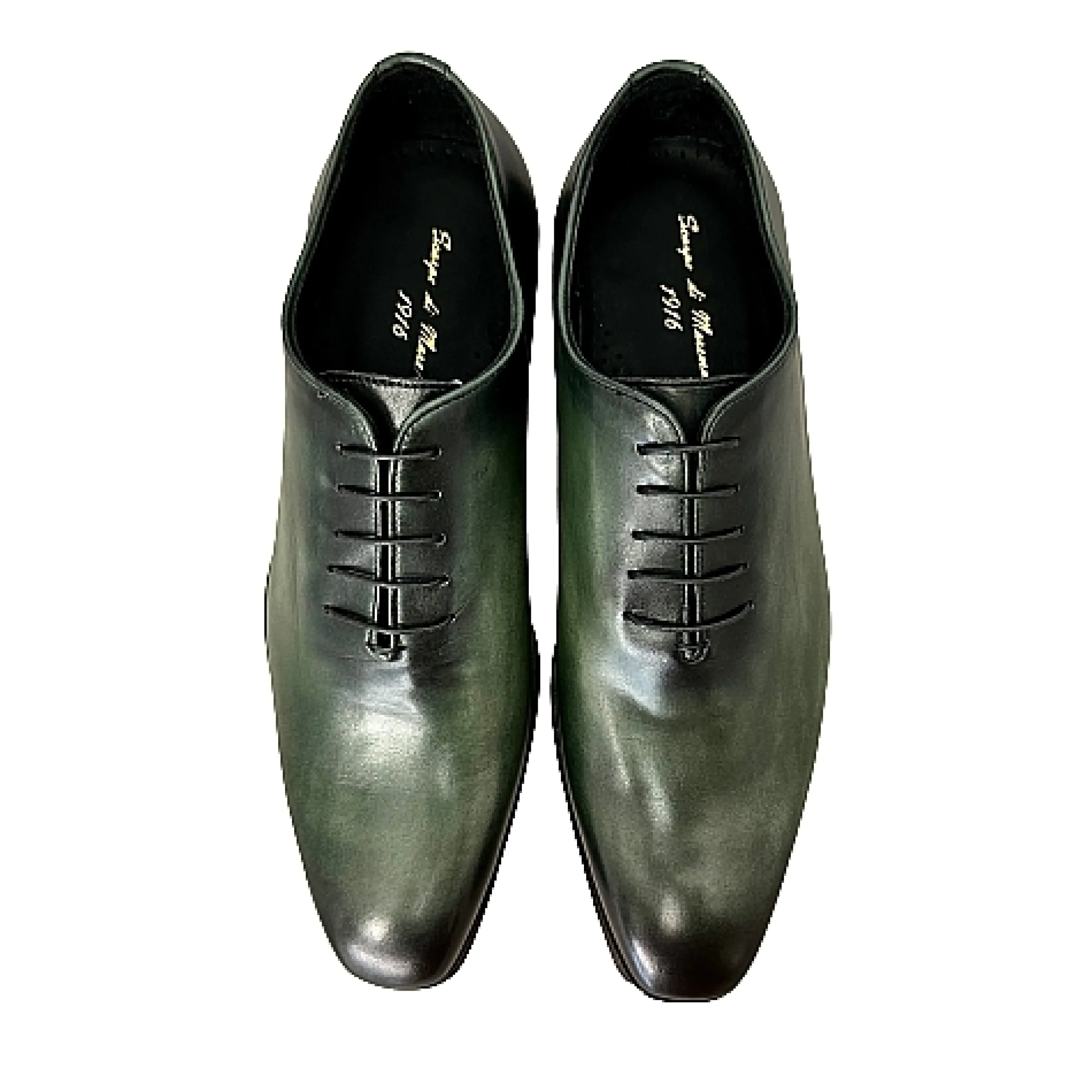Scarpe di Maremma Stringata Artigianale Cucita Blake Verde Scuro*Uomo Stringate
