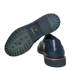 Scarpe di Maremma Stringata Artigianale Forata Blu*Uomo Stringate