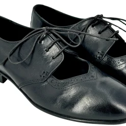 Scarpe di Maremma Stringata Artigianale In Pelle Tuffata Nera Camarri 1916*Donna Scarpe Stringate