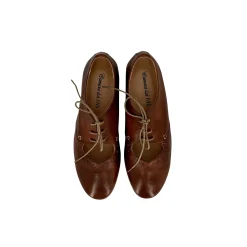 Scarpe di Maremma Stringata Artigianale In Pelle Tuffata Cuoio Camarri 1916*Donna Scarpe Stringate