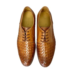 Scarpe di Maremma Stringata Artigianale Intrecciata Cognac Sfumata*Uomo Stringate