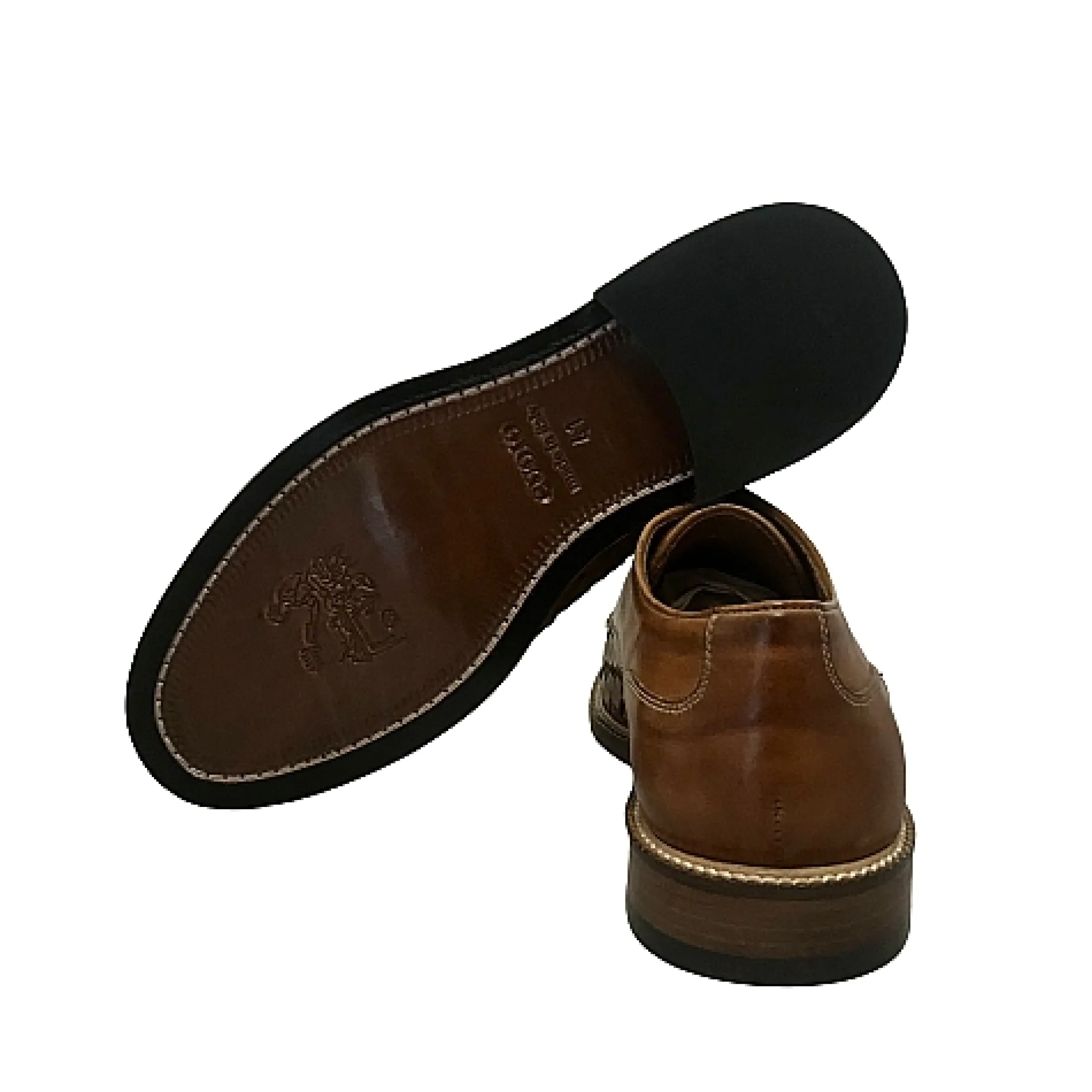 Scarpe di Maremma Stringata Artigianale Intrecciata Cognac*Uomo Stringate