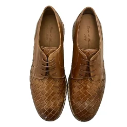 Scarpe di Maremma Stringata Artigianale Intrecciata Cognac*Uomo Stringate