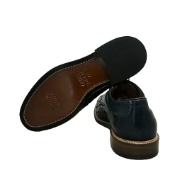Scarpe di Maremma Stringata Artigianale Intrecciata Blu*Uomo Stringate