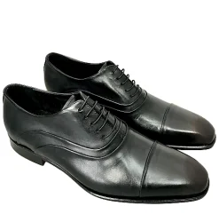 Scarpe di Maremma Stringata Artigianale Nera Cucita Blake*Uomo Stringate