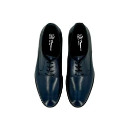 Scarpe di Maremma Stringata Derby Blu Tomaia Liscia Lavorazione Blake*Uomo Stringate