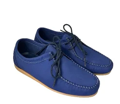 Scarpe di Maremma Stringata Fatta A Mano Positano Blu*Donna Scarpe Stringate