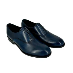 Scarpe di Maremma Stringata Francesina Blu Tomaia Liscia Lavorazione Blake*Uomo Stringate