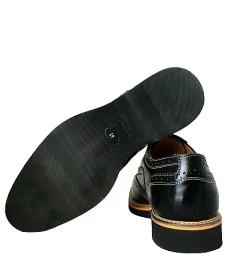 Scarpe di Maremma Stringata In Pelle Abrasivata Nera E Bordeaux Mod.P*Uomo Stringate