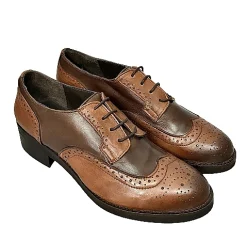Scarpe di Maremma Stringata In Pelle Bicolore*Donna Scarpe Stringate
