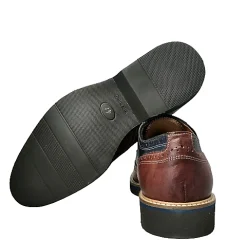Scarpe di Maremma Stringata In Pelle Blu E Marrone Mod.M*Uomo Stringate