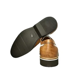 Scarpe di Maremma Stringata In Pelle Cuoio E Bianca*Uomo Stringate