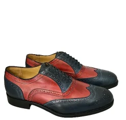Scarpe di Maremma Stringata In Pelle- Duilio Blu E Rossa*Uomo Stringate