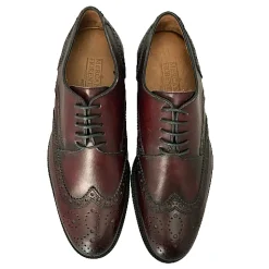 Scarpe di Maremma Stringata In Pelle Fondo Cuoio Duilio 3 Bordeaux*Uomo Stringate