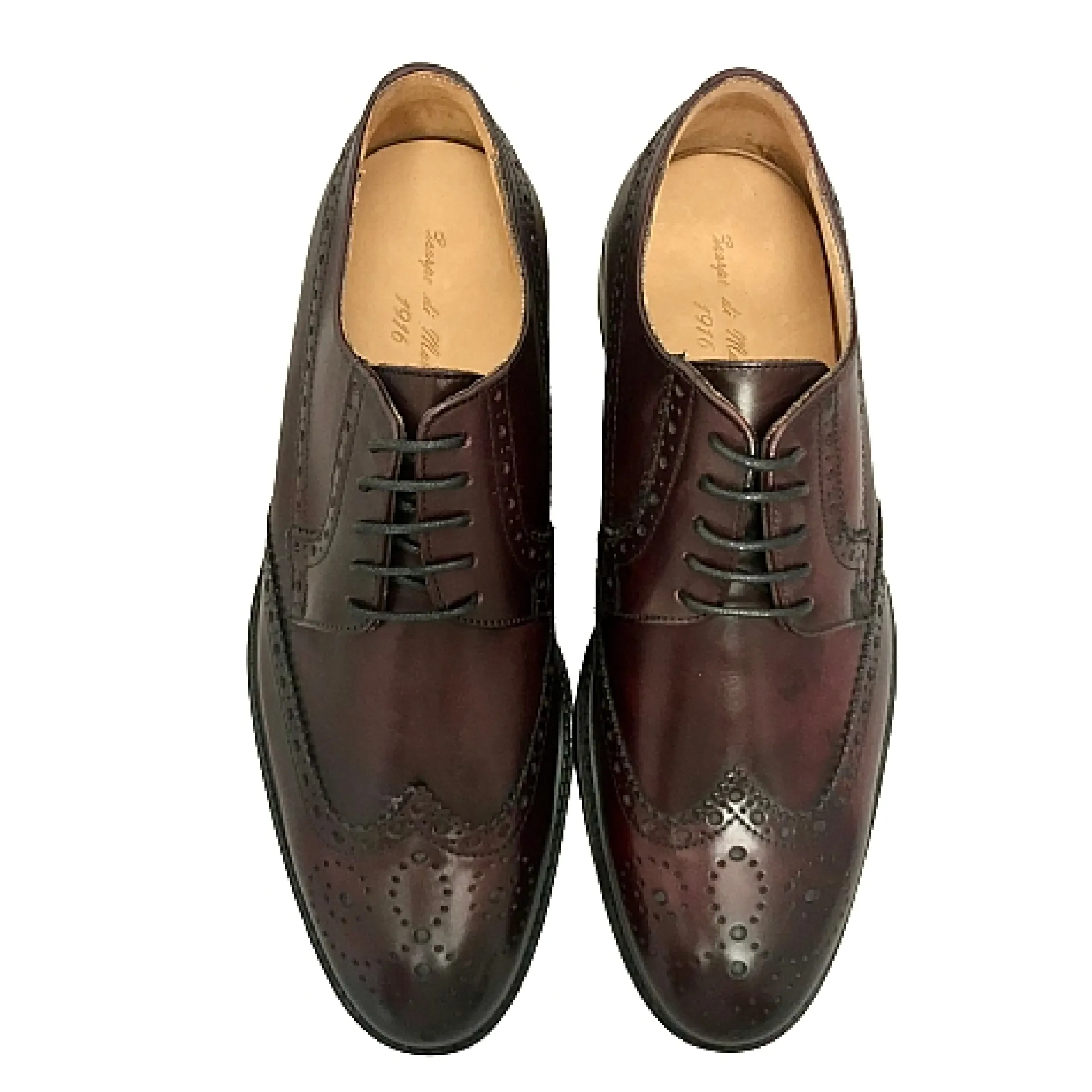Scarpe di Maremma Stringata In Pelle Fondo Cuoio Duilio 2 Bordeaux*Uomo Stringate