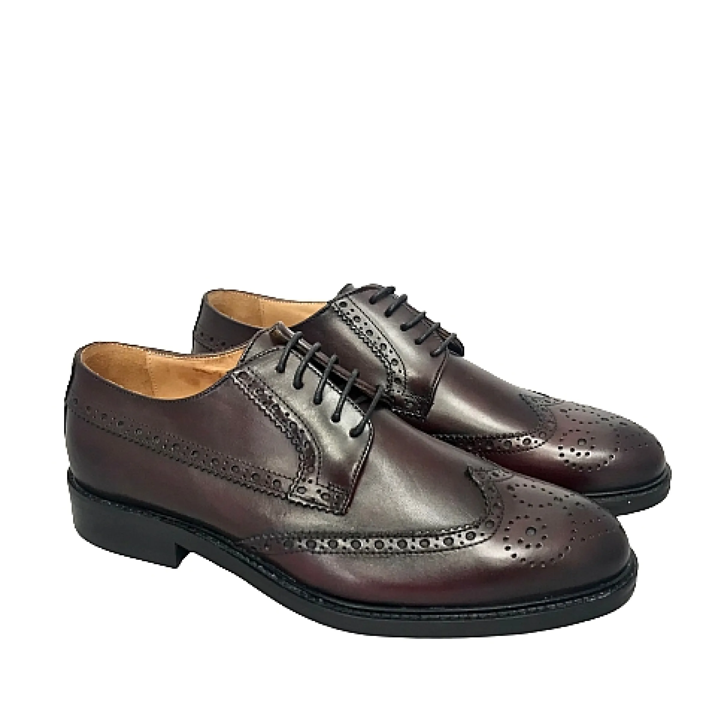 Scarpe di Maremma Stringata In Pelle Fondo Cuoio Duilio 2 Bordeaux*Uomo Stringate