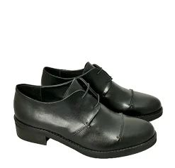 Scarpe di Maremma Stringata In Pelle Nera*Donna Scarpe Stringate