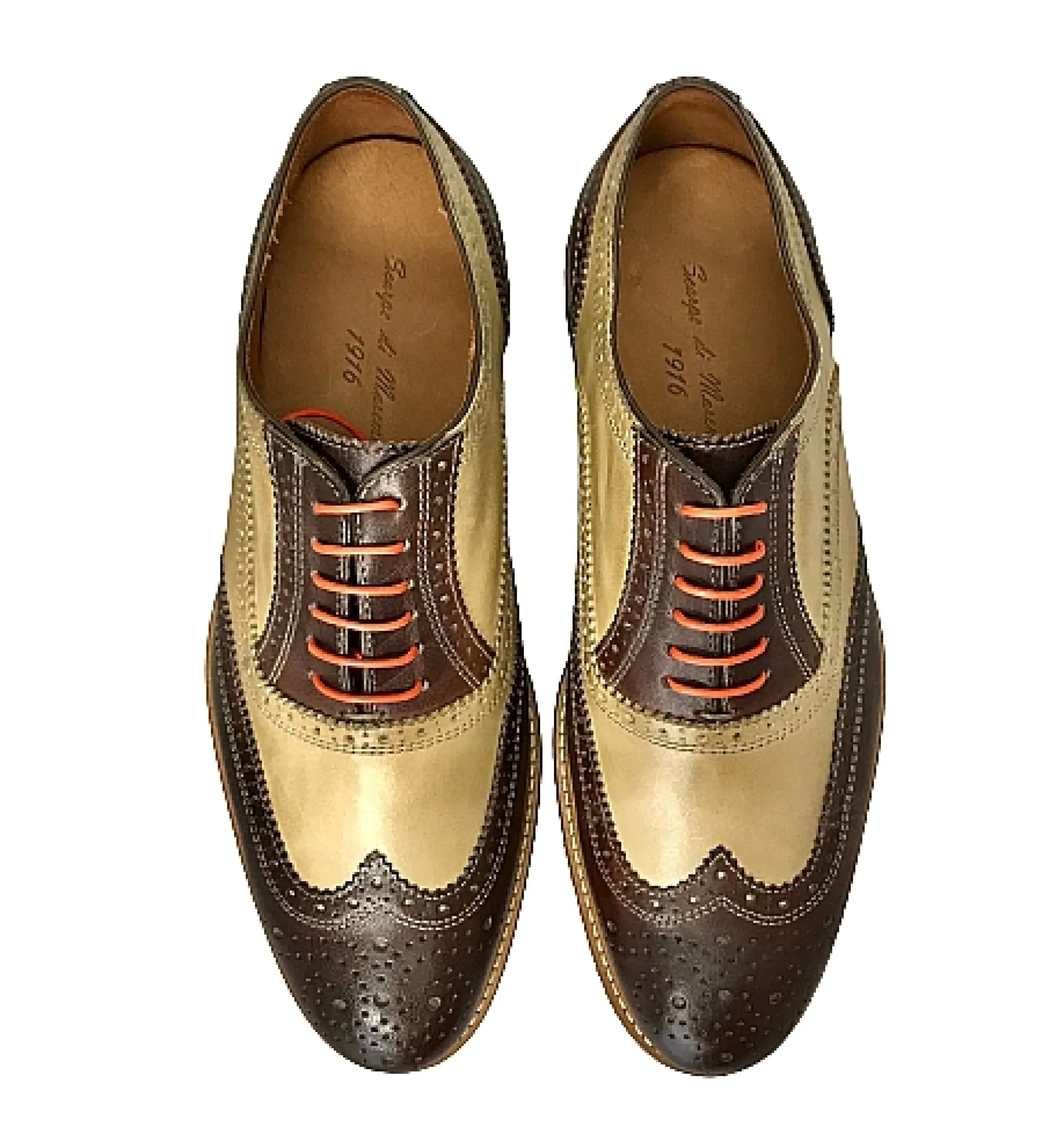 Scarpe di Maremma Stringata In Pelle Testa Di Moro E Taupe*Uomo Stringate