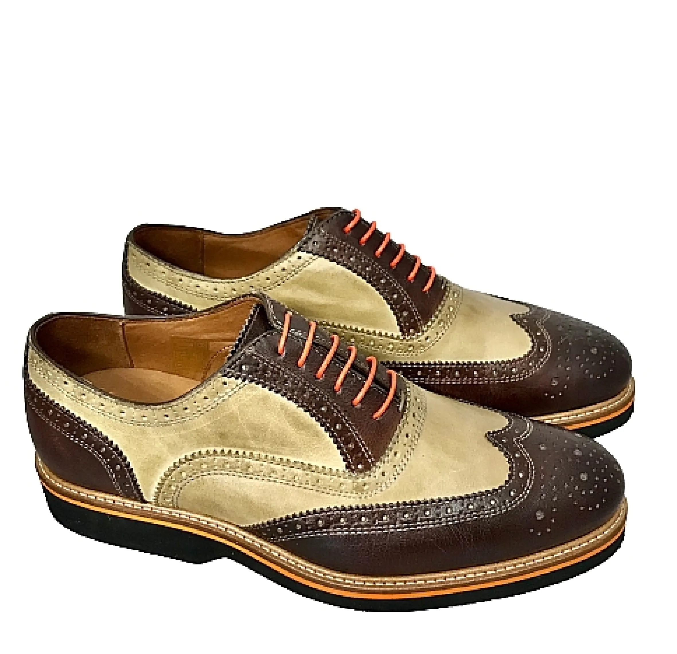 Scarpe di Maremma Stringata In Pelle Testa Di Moro E Taupe*Uomo Stringate
