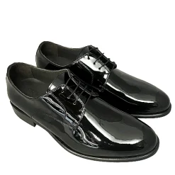 Scarpe di Maremma Stringata Liscia In Vernice Nera*Uomo Stringate